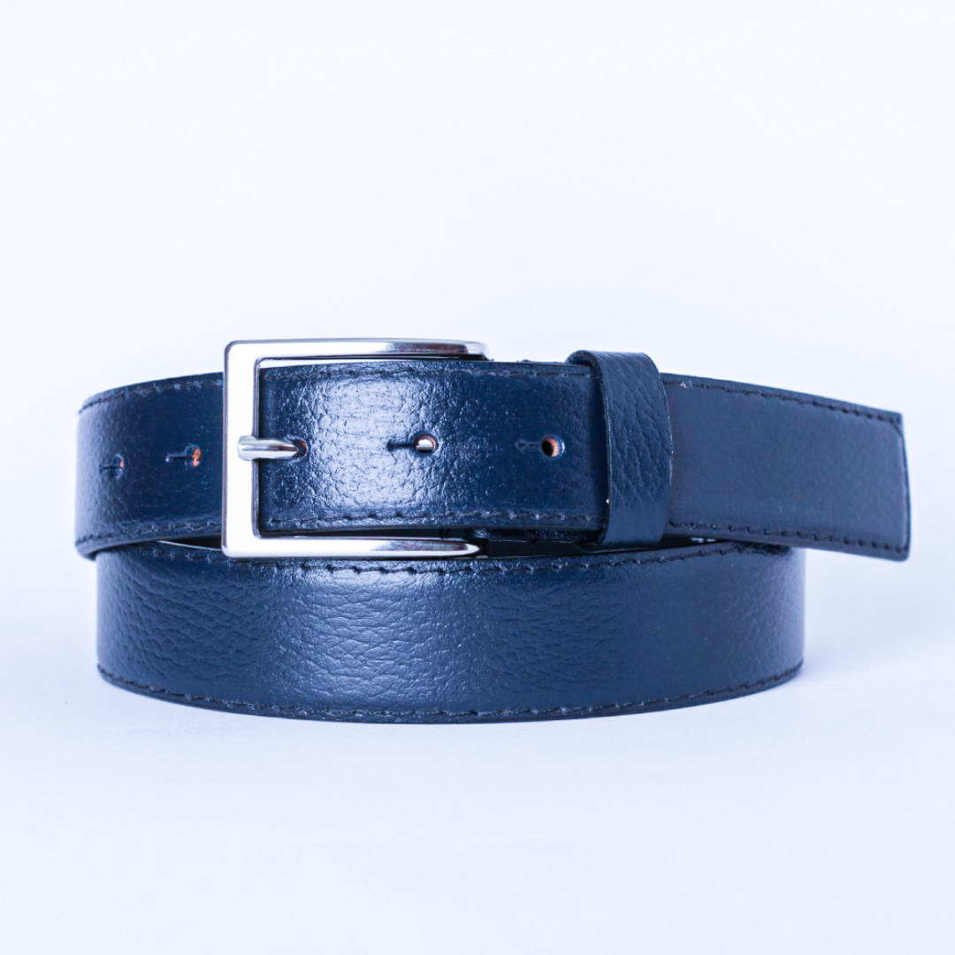 Ceinture Bleu en Cuir Véritable